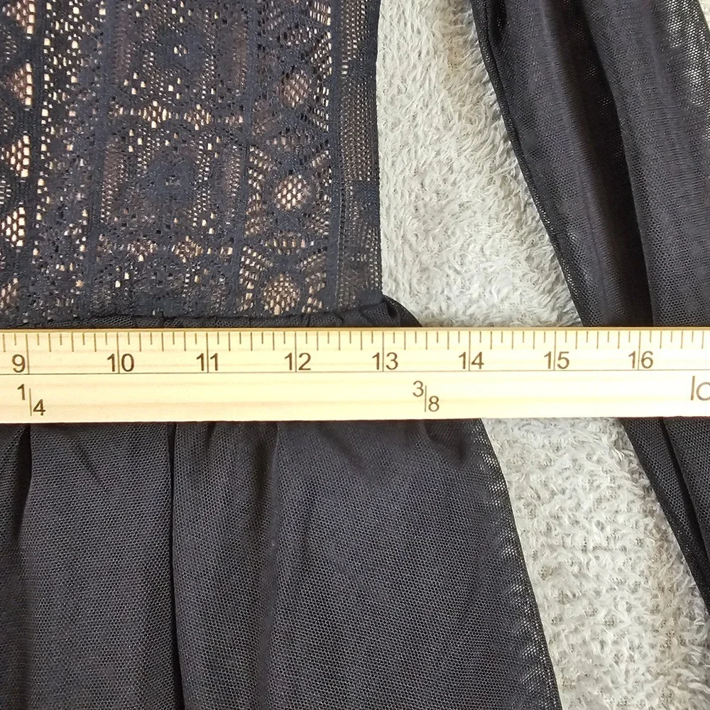 Weissman Black Lace Mesh Long Sleeve Lyrical Dance Costume Dress XLC KIDS